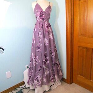 Floral Purple Maxi Dress